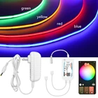 Светодиодная лента Zigbee 3,0 DC24V COB RGB RA90 гибкая светодиодная лента высокой плотности 630 светодиодовм домашний декор для SmartthingsTuya ZigbeeHu-e