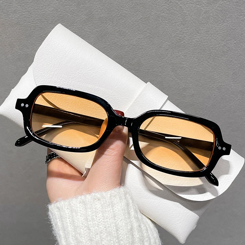 Популярные Модные маленькие прямоугольные солнцезащитные очки SO &amp EI Ins Женские