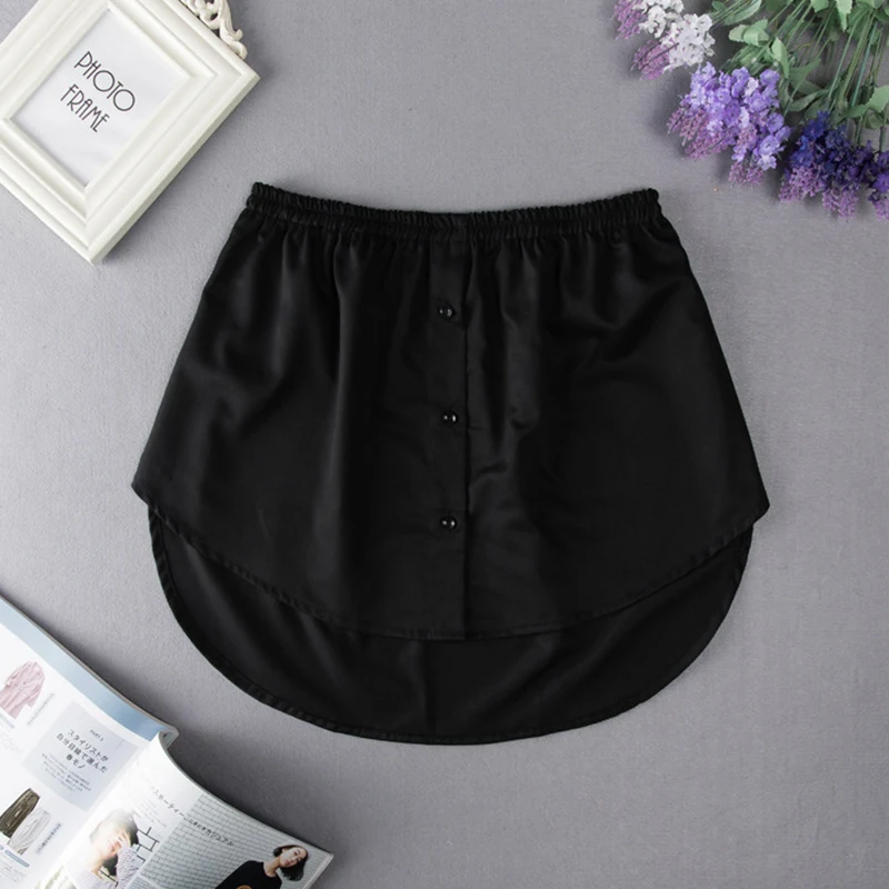 Hem Shirt S-3XL Underskirt Skirt Extender Mini Tail Layer Detachable Blouse Inner Irregular Layered Hem Women Skirt Fake