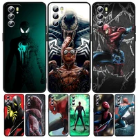 marvel spiderman character phone case for oppo a5 a9 a12 a1k ax7 a72 a52 a31 a53 a53s a73 a93 a94 a74 a16 2018 2020 black luxury
