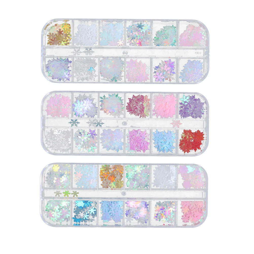 

Nailsnowflake Manicure Glitter Sequins Stickers Christmasnails Sequin Autumn Decals Rhinestones Leaves Holographic Decoration