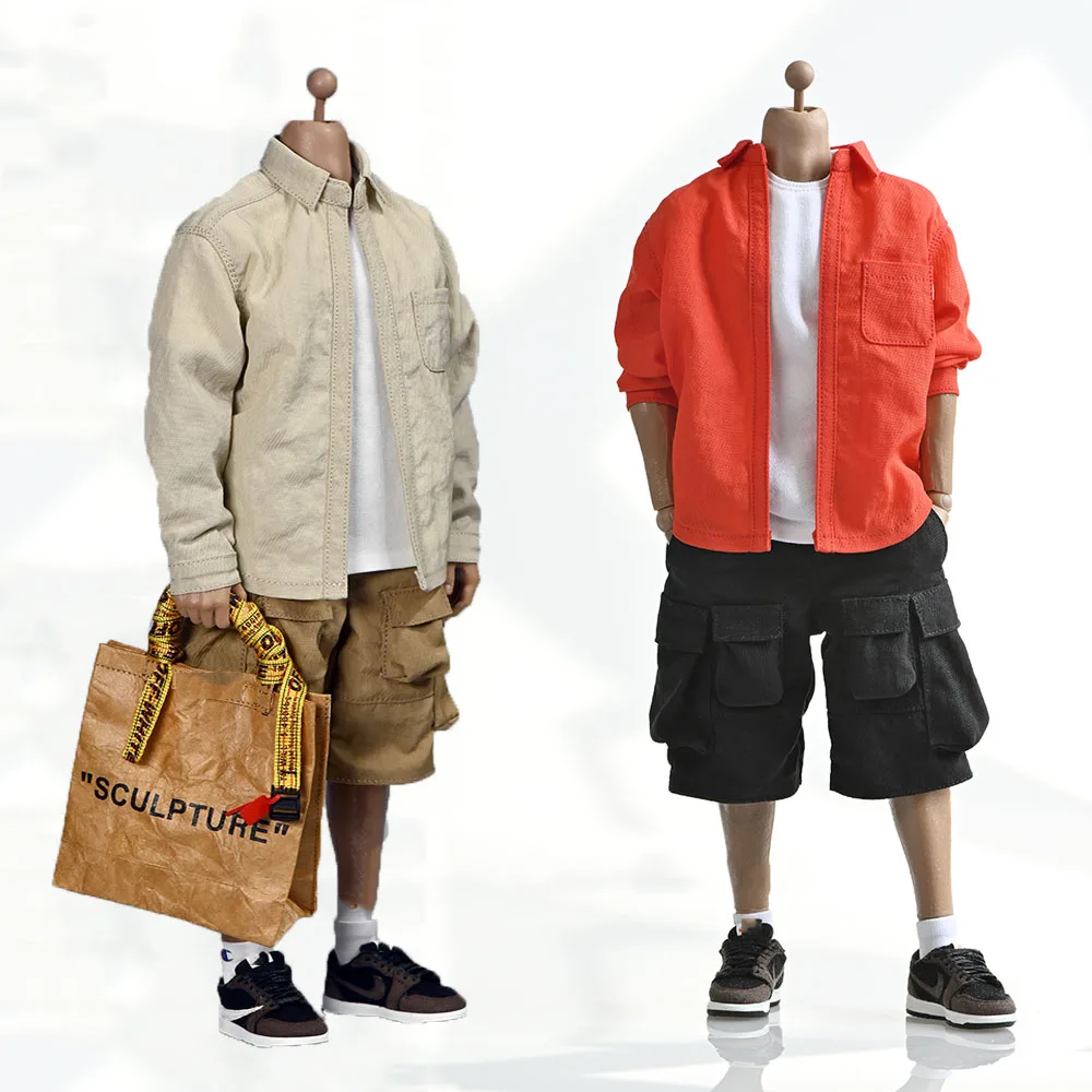 

Мужская рубашка-солдат, рубашка для инструментов, свободные шорты с несколькими карманами, 12 дюймов, трендовая Одежда для куклы, аксессуары ...