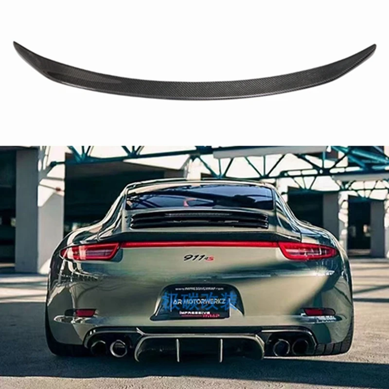

For Porsche 911 Carrera 991 2012 - 2015 FRP Rear Wing V-RT Style Forged Carbon & Carbon Fiber Rear Trunk Spoiler Fit