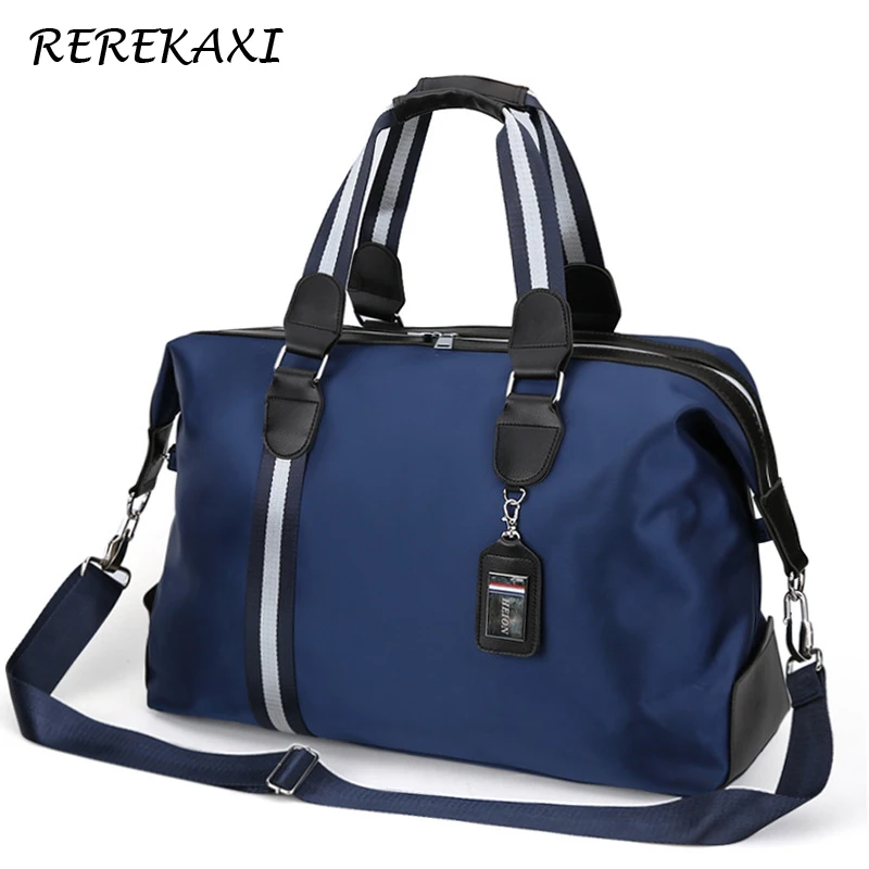 

REREKAXI Large Capacity Men's Travel Bag Women Waterproof Nylon Hand Luggage Bag Multifunction Travel Duffle Bags Packing Cubes