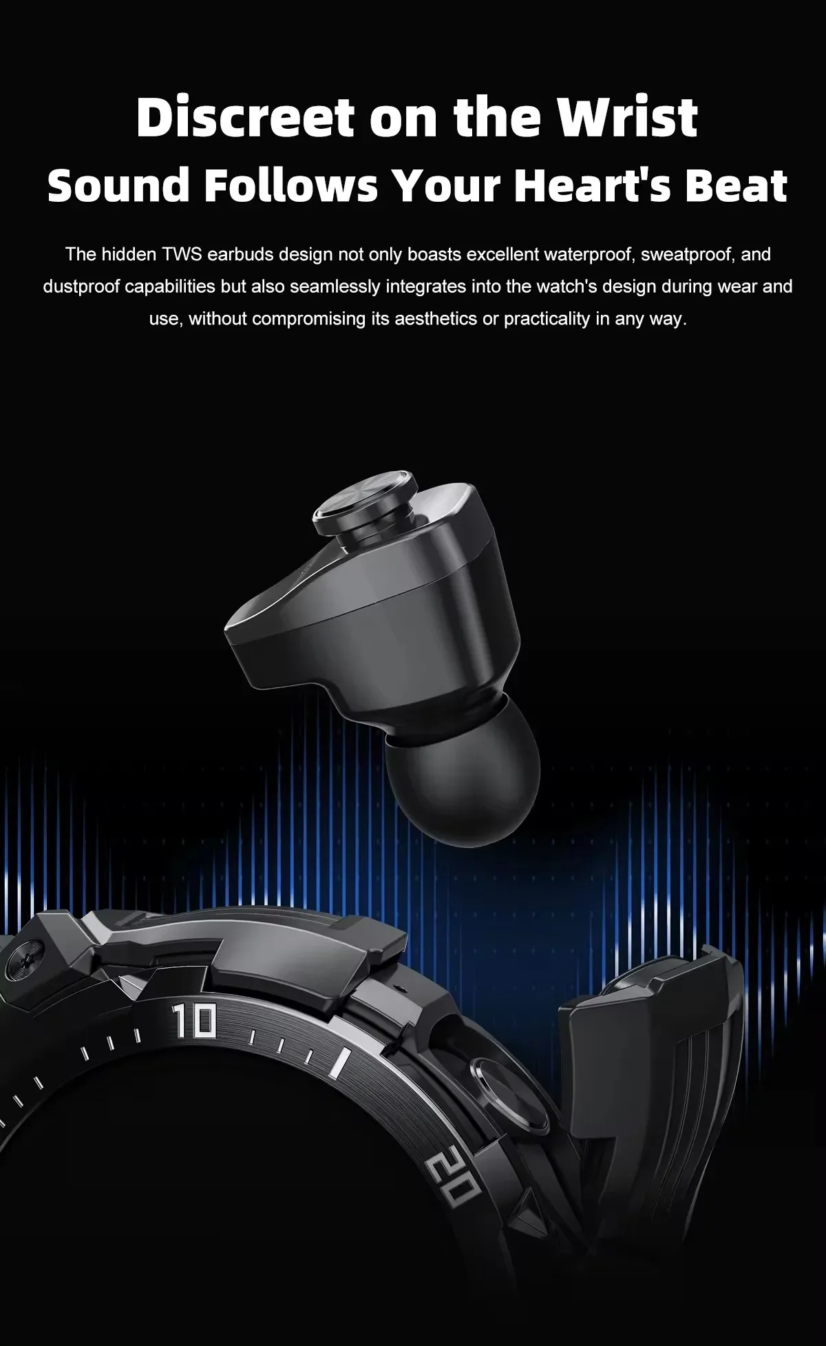 Gaines GT100 Pro Наушники Смарт-часы Новые Upgrage 2-в-1 Беспроводные TWS Combo Bluetooth для
