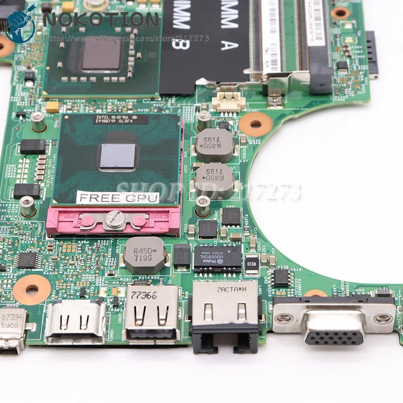 Материнская плата NOKOTION для ноутбука DELL XPS M1330 965GM DDR2 свободный ЦПУ Φ 0GM848 0x 635d