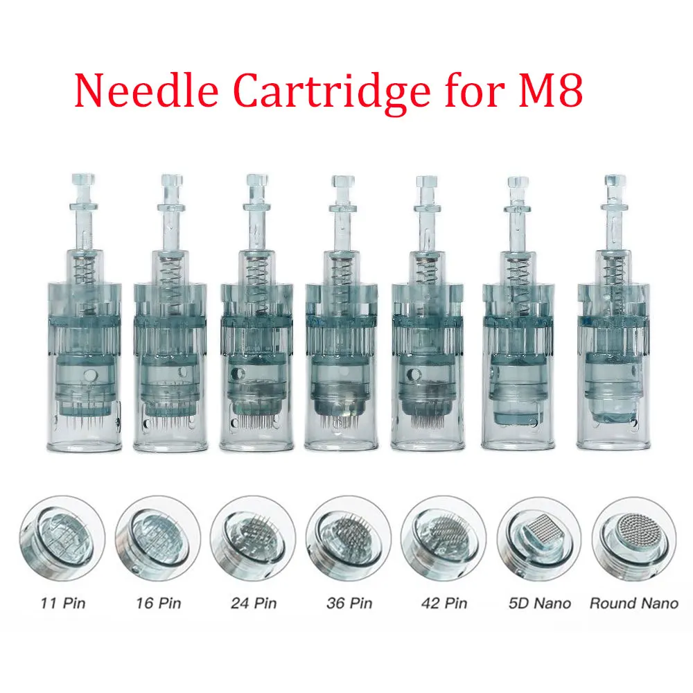 10/20/50Pcs M8 Pen Needle Cartridges Bayonet Cartridges 11/16/36/42/Nano Needle MTS Micro Needling For Dr.Pen M8 Microneedling