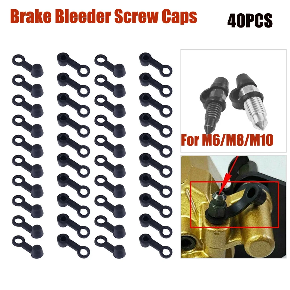 

20/30/40pcs Brake Caliper Bleeder Screw Cap Grease Zerk Fitting Cap Rubber Dust Cover For Car Motorcycles M6/M8/M10 Screw