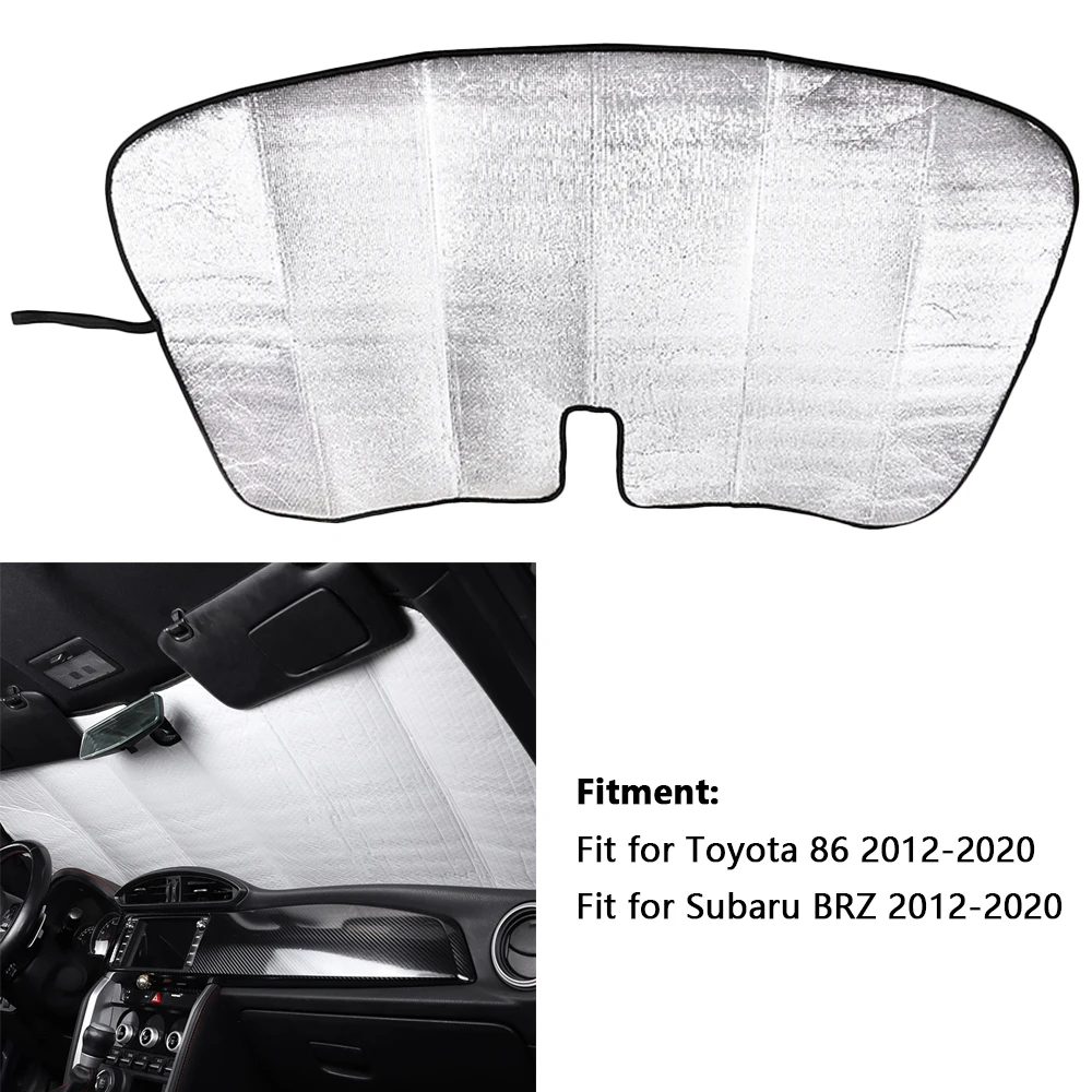 

1Pc Foldable Car Windshield Visor Cover Front Rear Block Window Sun Shade Dust Protector For Toyota 86 2012-2020