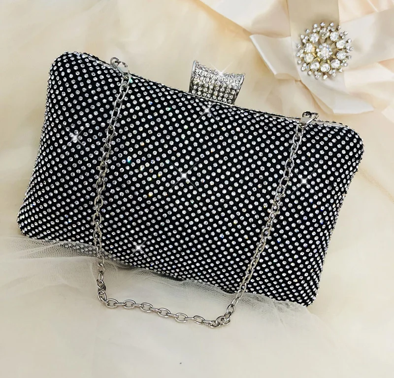 Небольшое количество цены высококачественный Блестящий обеденный мешок стразы