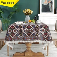 lace birthday tablecloth cotton linen ramadan tablecloth decoration kitchen placemat table cloth home fireplace countertop mat
