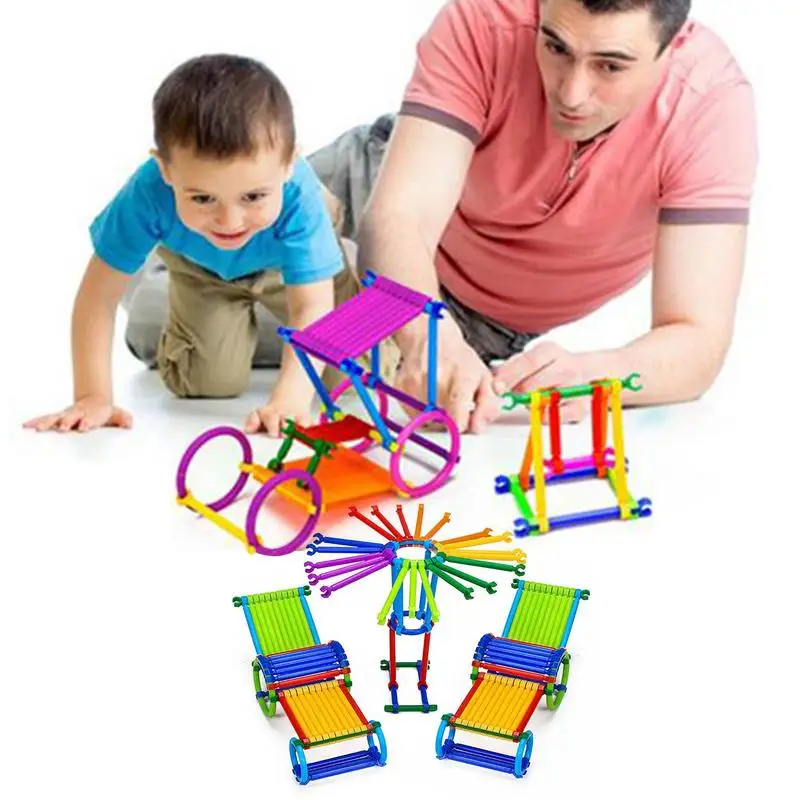 

Building Toys Kids 250 Pcs Construction Building Sticks Educational Math Connecting Tubes Toy Kids Building Straws Stem Center