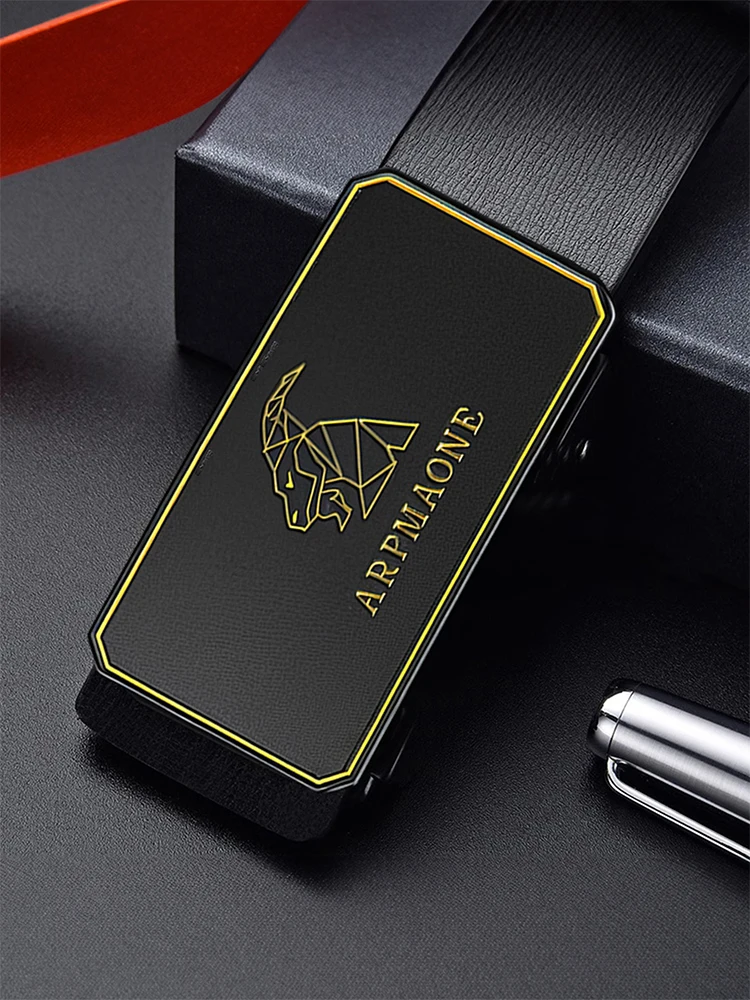 Мужские джинсы с автоматической пряжкой 12 созвездий из ПУ кожи