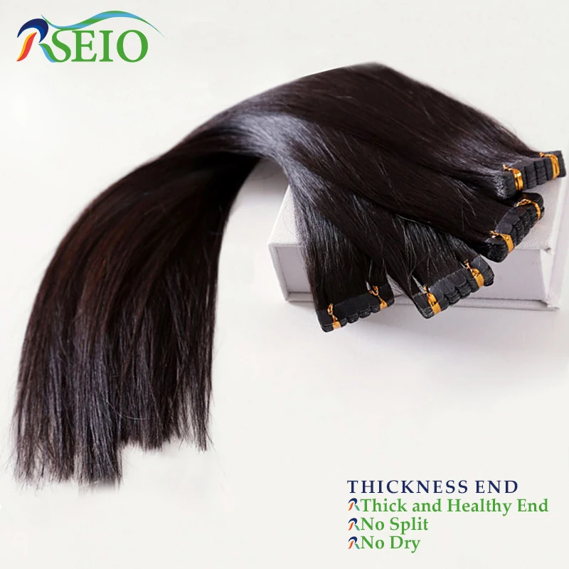 Высококачественные накладные человеческие волосы RSEIO с мини-лентой настоящие