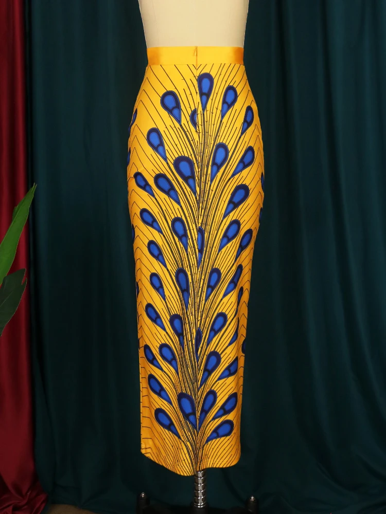 Юбка-карандаш женская с высокой талией модная Длинная желтая офисная вечерняя