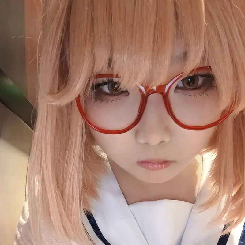 Аниме Beyond The Boundary Kuriyama Mirai очки для косплея каваи ретро в красной оправе