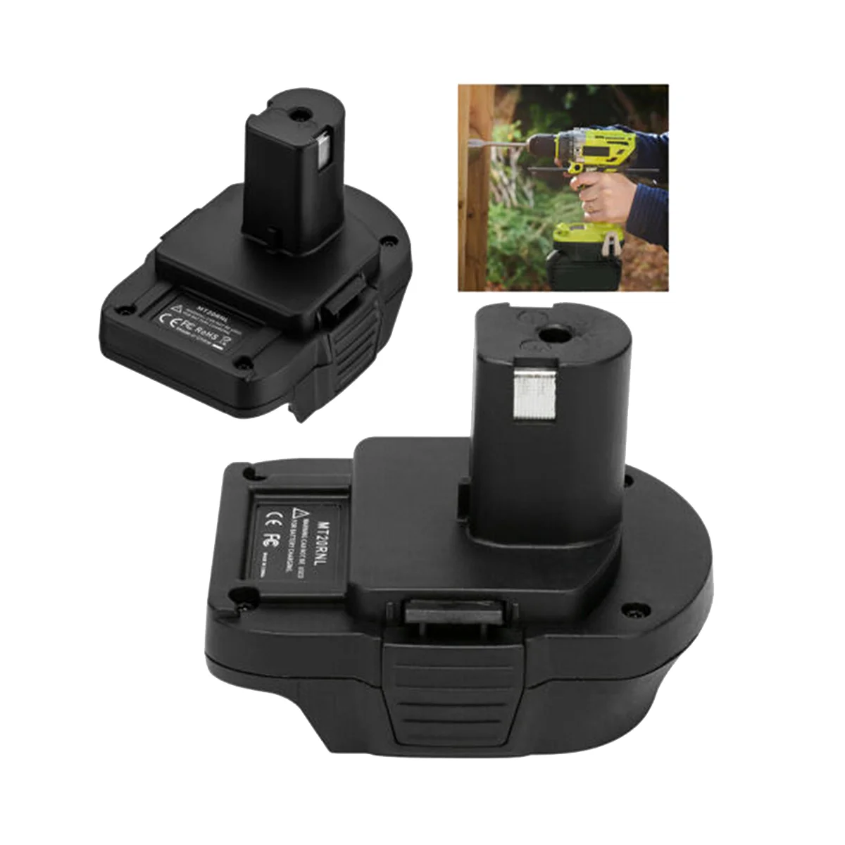 Адаптер аккумулятора MT20RNL для Makita 18V LXT BL1860B/BL1860/BL1850B/BL1850/BL1840/BL1830B/BL1830to Ryobi