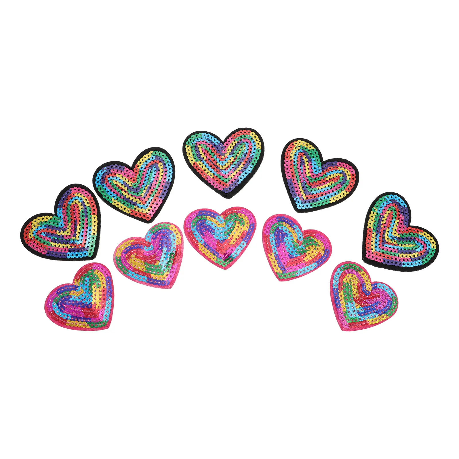 

Patch Color Sequins Applique Clothing Diy Crafts Heart Dress Clothes Embroidered Flower Bouquet Shiny Appliques Fabric Scrapbook