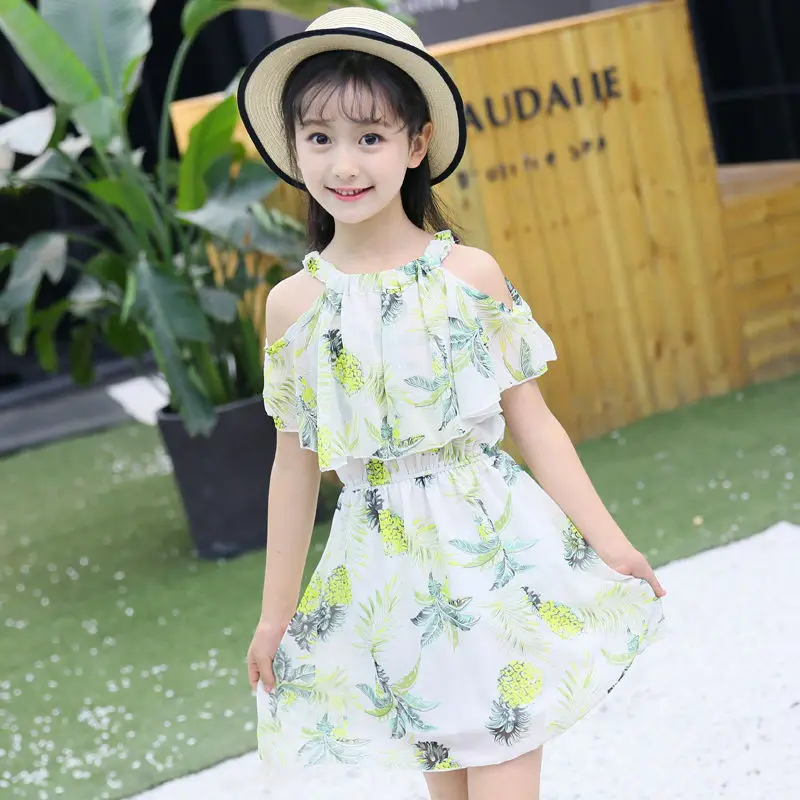 

2022 Kids Girls Flower Dress Children Girl Voile Birthday Party Dress Baby Fancy Princess Fashion Yarn Dress 3 5 8 10 12 Years