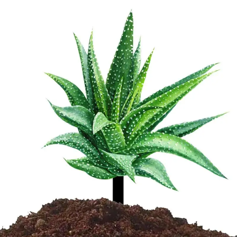 

Succulent Garden Stakes Acrylic Rust-proof Garden Stakes For Succulent 2D Flower Stakes Succulent Family Garden Silhouette Yard