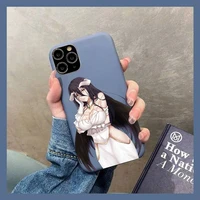 yinuoda albedo overlord anime phone case soft solid color for iphone 11 12 13 mini pro xs max 8 7 6 6s plus x xr