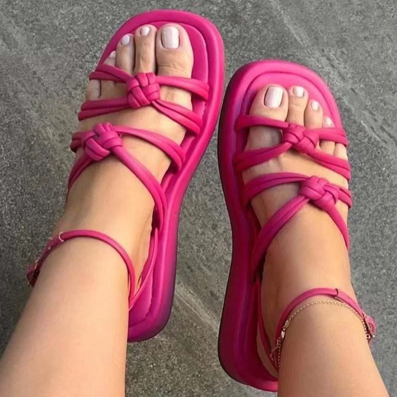 Women Sandals Bohemian Style Summer Sandals Flat Heels Shoes For Women Platform Sandalias Mujer Beach Summer Footwear Female