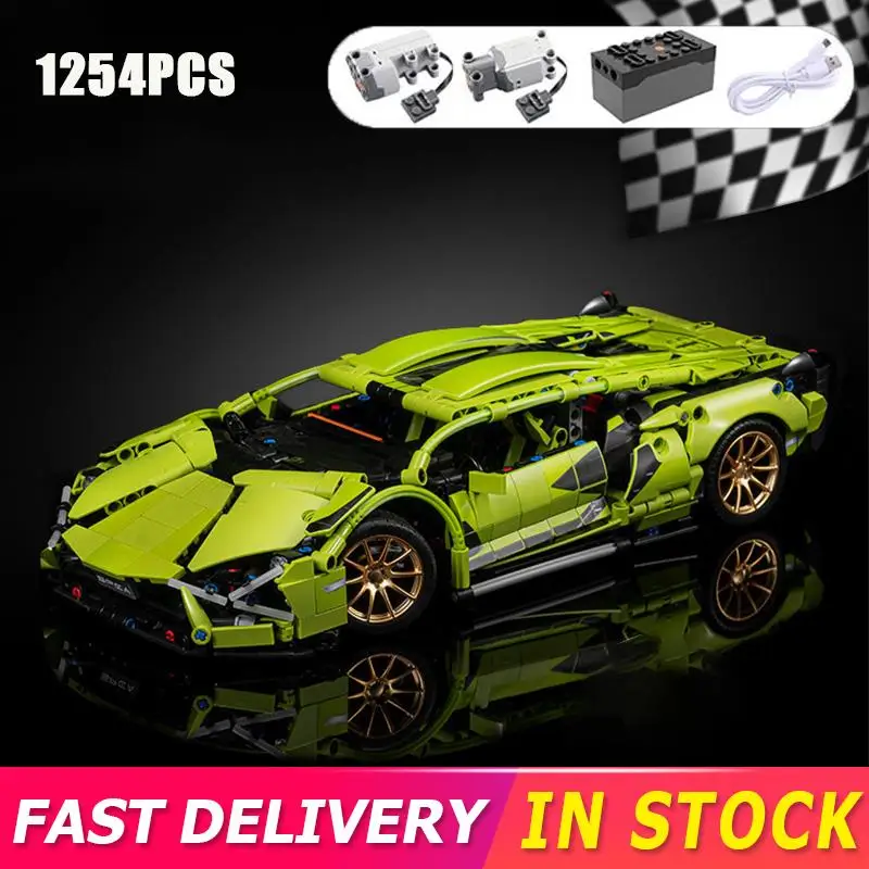 

City Remote Control Famous Car Model Building Blocks Electric Version Competitive Racing Boys Favorite Moc Bricks Assembly Toys
