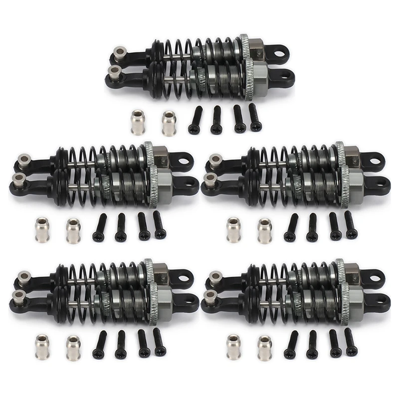 

10 Pcs Oil Adjustable 65Mm Shock Absorber Damper For Rc Car 1/18 Wltoys A959 A979 Hpi Hsp Traxxas Losi Tamiya,Titanium