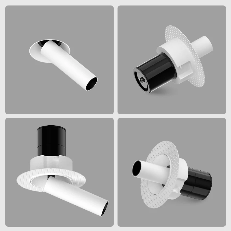 Фото XRZLux 8W Диммируемый COB LED потолочный светильник с регулируемым поворотом, антибликовый, безрамочный, для внутреннего использования, одобрен ETL №2