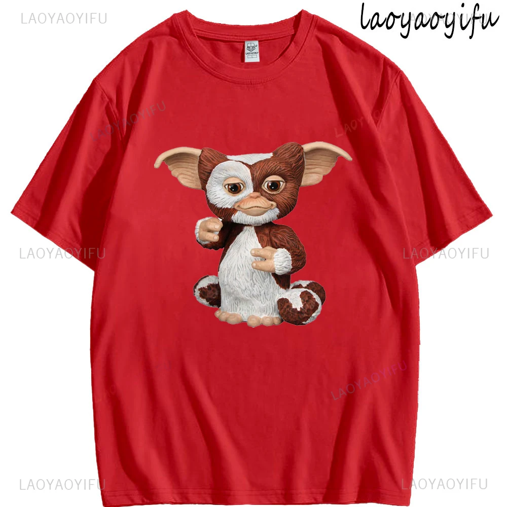 Шикарная футболка Kawaii с принтом Gremlin Gizmo повседневная хлопковая одежда мужская и