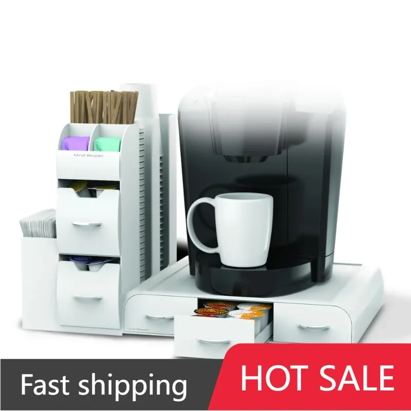 

Ящик для кофейных капсул и органайзер для приправ, белая, 2 шт.