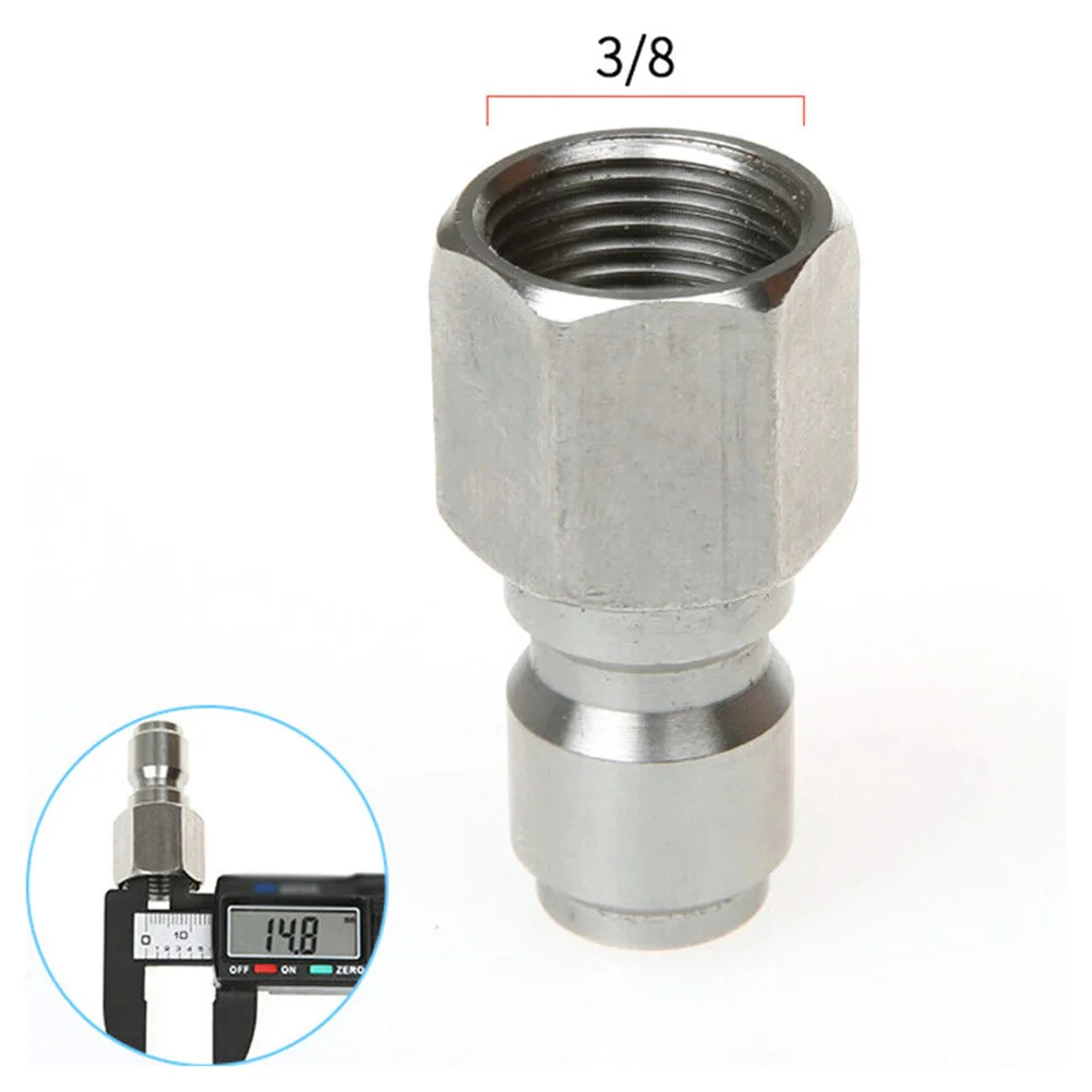 

Pressure Washer Quick Connect Adapter Connectors 14.8mm To 3/8 Coupling Female Threaded Joint Garden Pressure Washer Connector