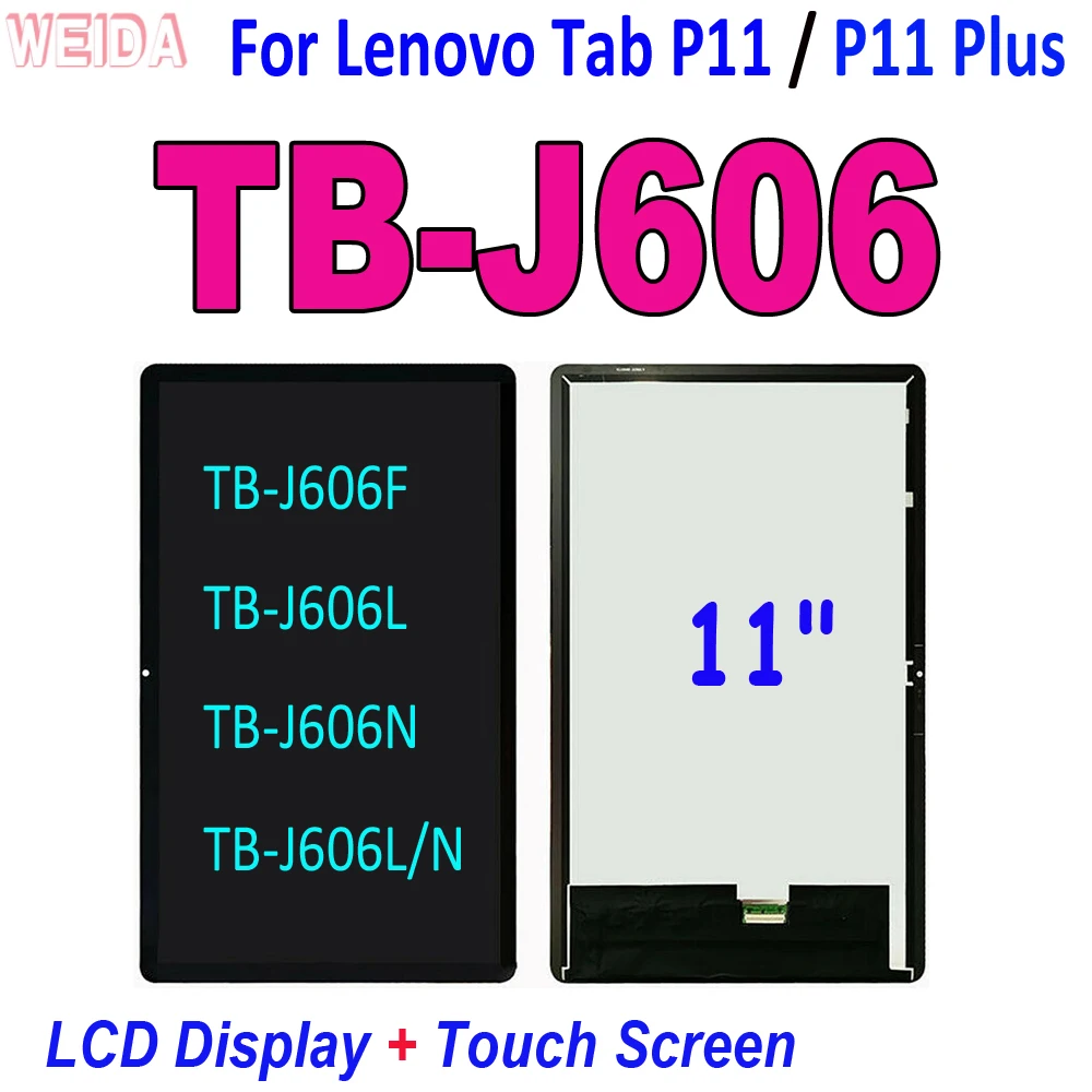 

11 "Оригинальный ЖК-дисплей для Lenovo Tab P11 / P11 Plus TB-J606 TB-J606F TB-J606L TB-J606N/N ЖК-дисплей с сенсорным экраном в сборе