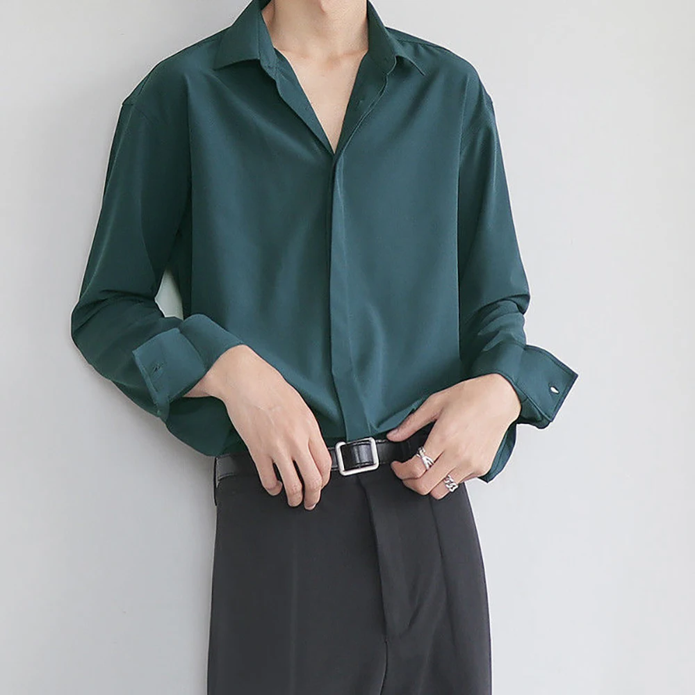 

Abstinence Long Sleeve Shirt Men's Fashion 2022 Fall Casual Business Non-iron Shirt Men's Slim Short Sleeve Shirt