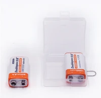 high quality plastic battery holder storage box case for 2pcs 9v 6f22 batteries container protective cover with hook