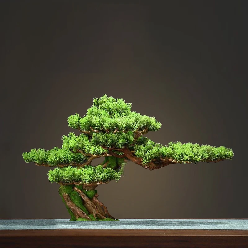 

Home Decoration Potted DIY False Tree Bonsai Living Room Chinese Style Hotel Porch Landscape Decoration Green Plant Decoration