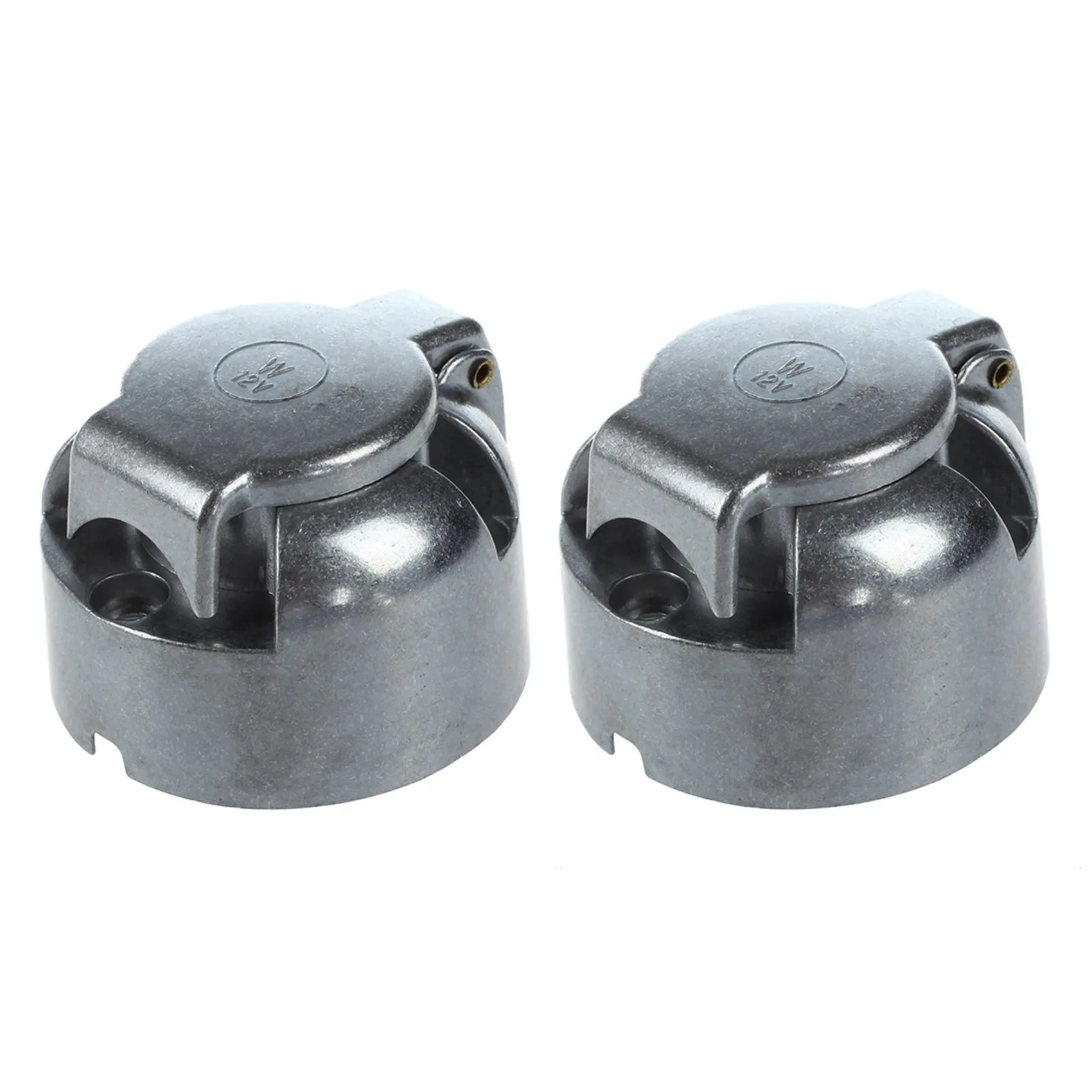 

2X 7-контактная розетка прицепа, сверхмощная круглая контактная 7-контактная Проводная розетка 12 В, буксировочная тягача, фургон, розетка для ...