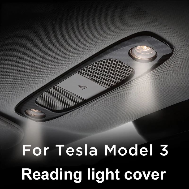 

Front And Rear Reading Light Decorative Cover Fashion Modified Housing For Tesla Model 3 Car Styling Interior Accessoires