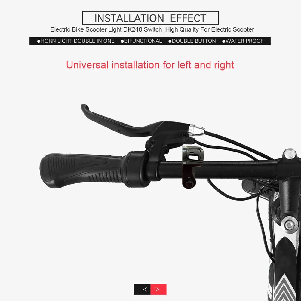 

Controller Horn Switch Replacement Universal 12V-72V 1500mm Bike Bicycle Black Cycling Parts Front Light Brand New