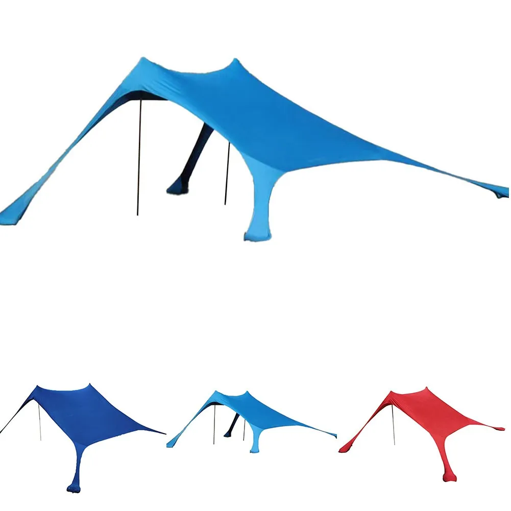 

Family Portable Sunshade Beach Sun Shade Tent Windproof Tent UV Protection Shelter For Camping Outdoor Activities