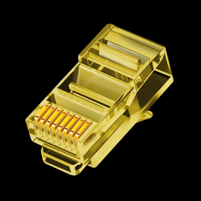 

Наскросные разъемы ZoeRax RJ45 Cat6, разные цвета, модульная вилка EZ для обжима для твердого или многожильного сетевого кабеля UTP