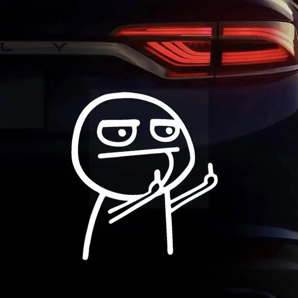 Car Sticker Taunt Despise JDM Funny Middle Finger Personality Humorous Creativity Car Sticker Body Sticker Firm Cartoon X8Y4