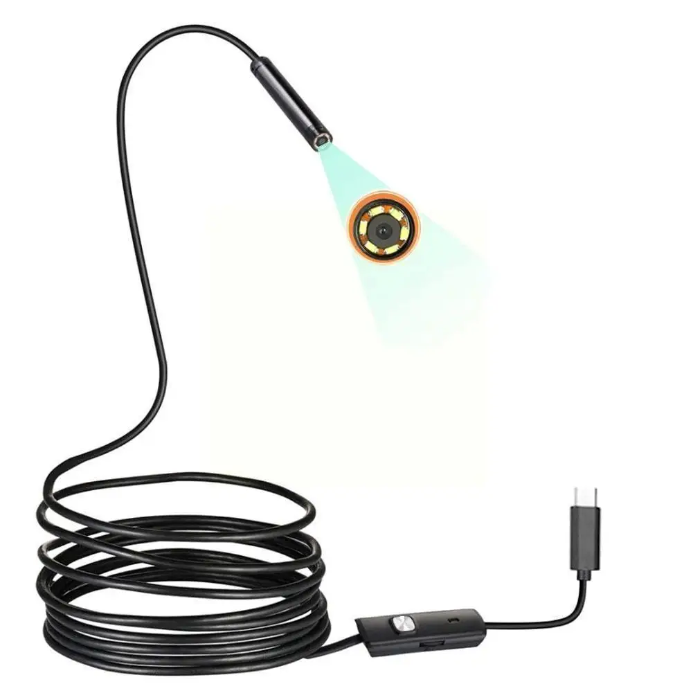 

Миниатюрная камера-эндоскоп P4M9, 7 мм, 5 мм, Водонепроницаемый Бороскоп, Регулируемый мягкий провод для телефона, мобильного телефона, смартфо...