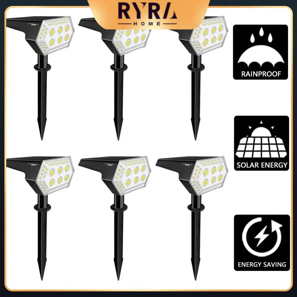 

Abs Energy Saving Landscape Spotlight Button Switch Solar Hexagonal Light Light Control Led Lighting Lights Light 1.3w 92led