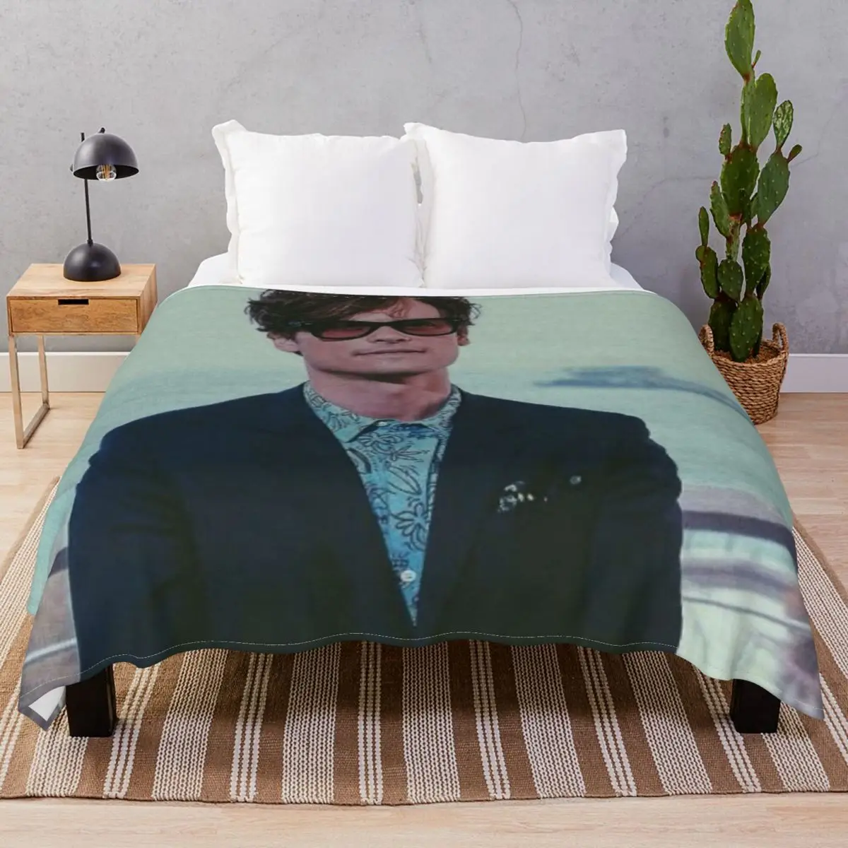 

Matthew Gray Gubler Blanket Coral Fleece Plush Print Warm Unisex Throw Blankets for Bed Home Couch Travel Office