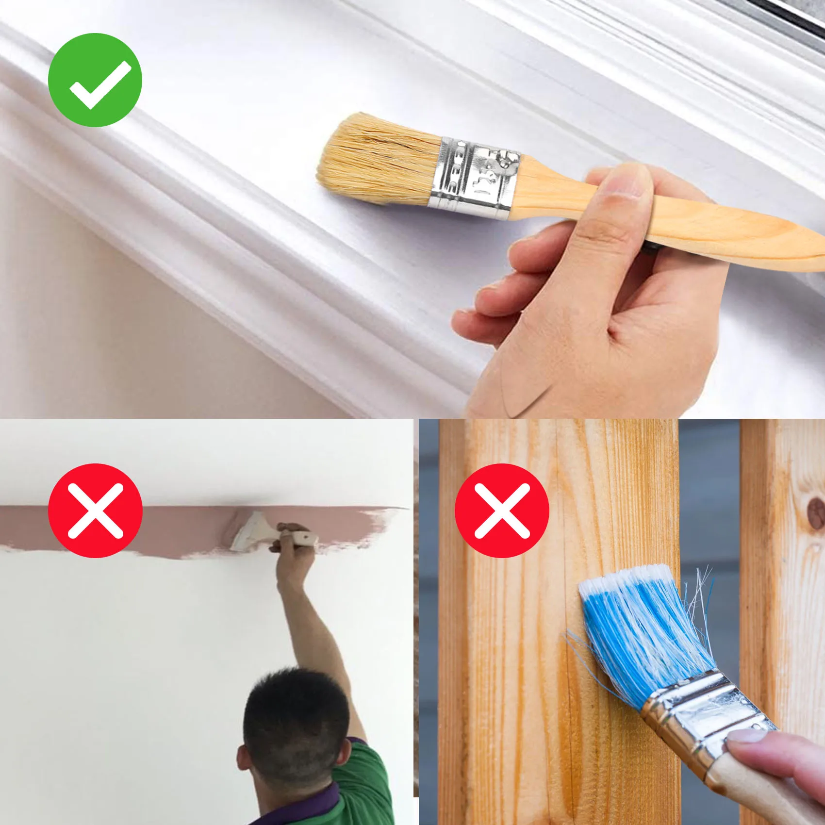 Упаковка из 36 шт. кистей для рисования диаметром 1 дюйм (24 мм) и пятен лаков клеев