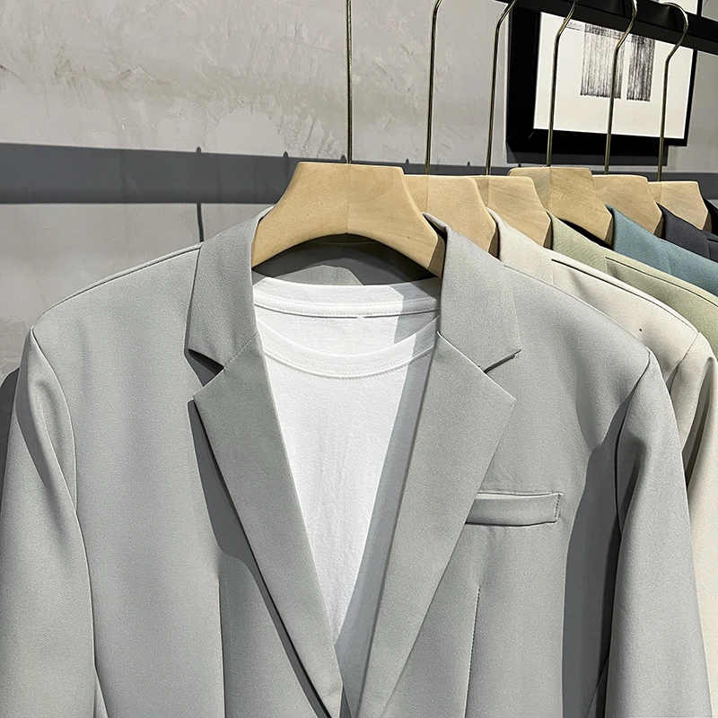 Korean Casual Two-piece suit Men's Spring and Autumn New Handsome Professional Guest look Slim fit Suit set Best Man Formal D... |