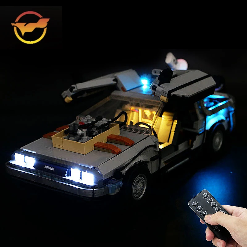 For Lego 10300 Back To The Future Time Machine Building Blocks Toys Lamp Set (only Lighting ,without Blocks Model)