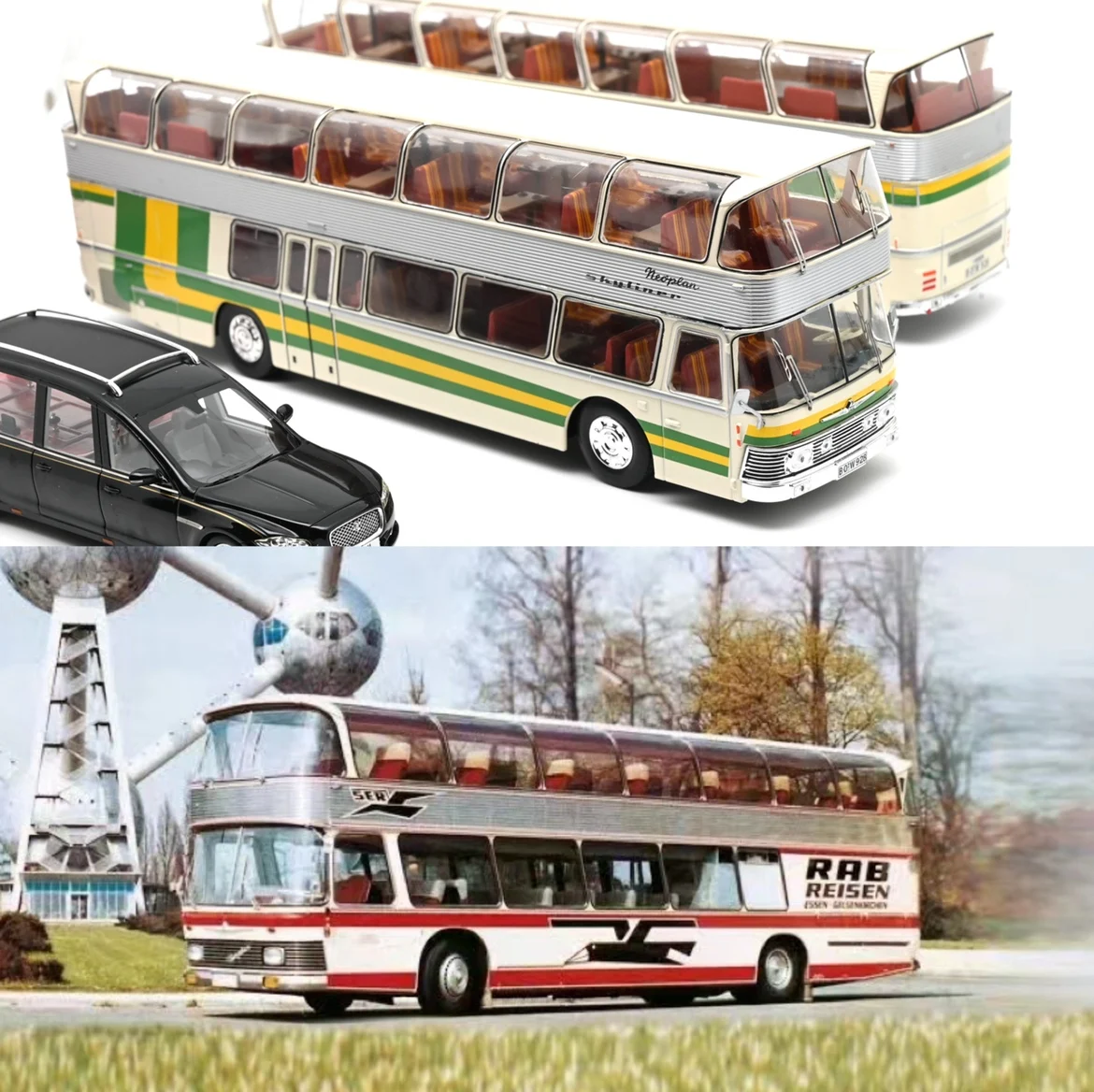 

IXO 1:43 Neoplan NH 22L Skyliner 1983 Bus Limited Edition Simulation Resin Alloy Static Car Model Toys Gift