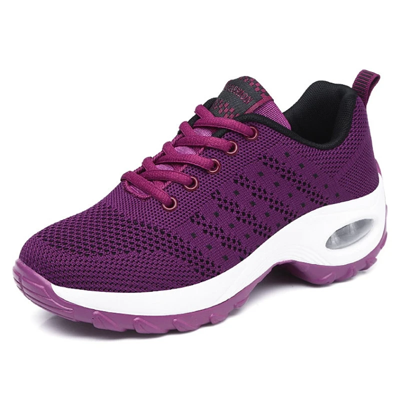 Summer women's sports shoes heightening air cushion thick bottom breathable mother casual walking shoes light mesh running shoes